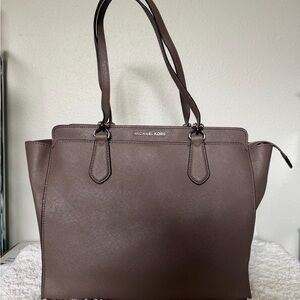 Michael Kors Dee Dee Cinder Jet Set Tote with Silver Hardware